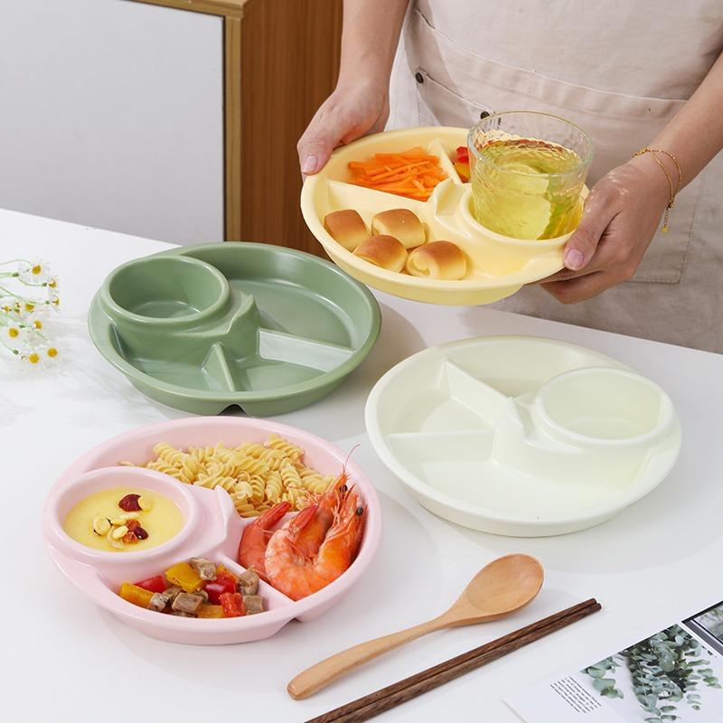 Food Snacks For Weight Loss - Geteilte Diät-Teller für Gewichtsverlust, Portionenkontrolle, Servierplatte