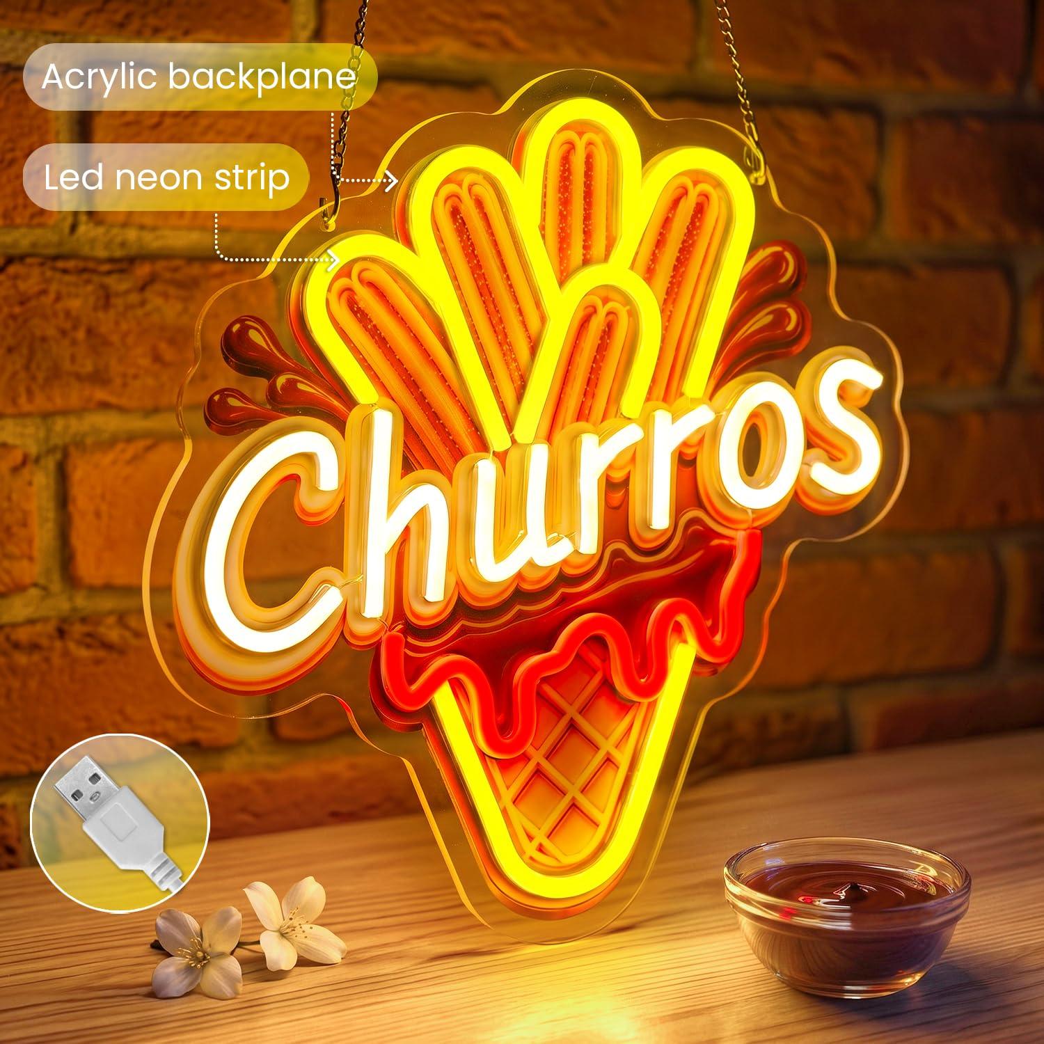 Churros Neonschild USB Dimmbar – Food Snacks Gifts Bewertung und Preis