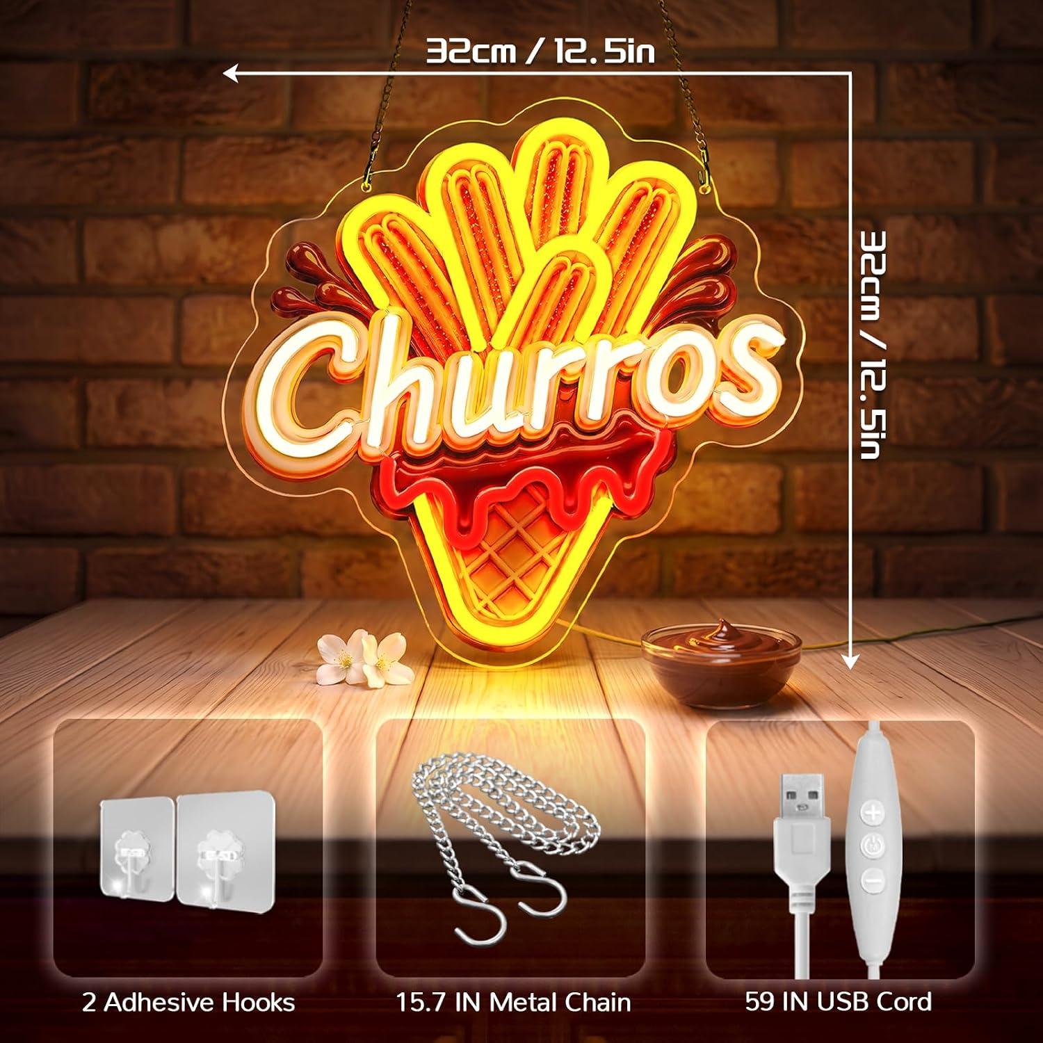 Churros Neonschild USB Dimmbar – Food Snacks Gifts Bewertung und Preis